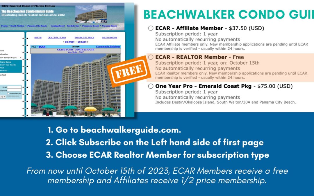 NEW ECAR Member Benefit: Beachwalker Condo Guide